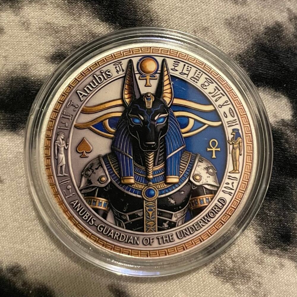 Anubis & Eye Of Horus Collectible Coin & Protective Case